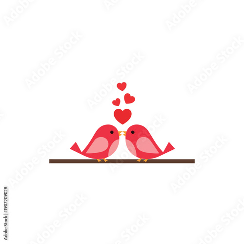 Valentine day Love Birds bundle vector silhouette illustration