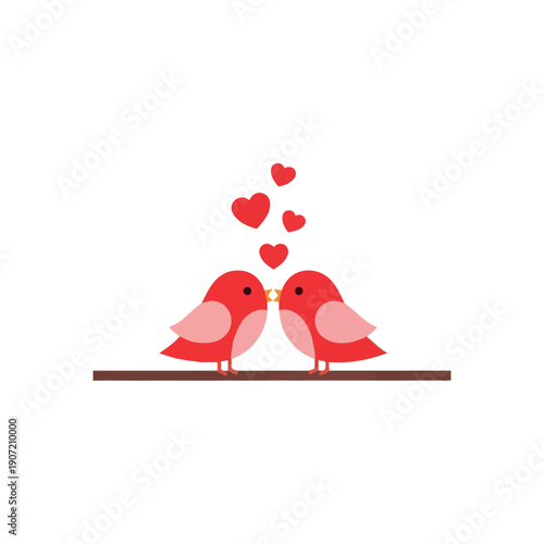 Valentine day Love Birds bundle vector silhouette illustration
