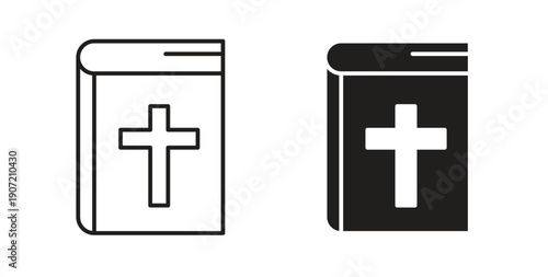 Bible icon Thin Collection. Editable Stroke. Suitable for Websites
