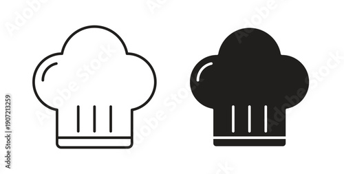 Chef hat icon Thin Collection. Editable Stroke. Suitable for Websites