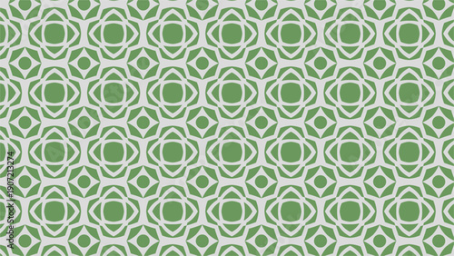 Seamless geometric pattern. green vector shape on a light background. simple repeating texture design.