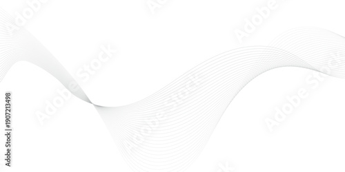 Abstract White Wave Background with Flowing Lines for Futuristic Technology Concepts