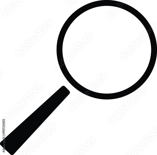 Magnifying  glassi  coniso lated transparent background