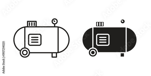 Compressor icon Thin Collection. Editable Stroke. Suitable for Websites