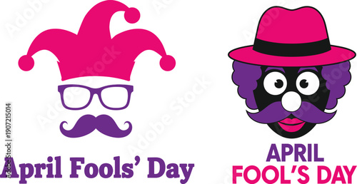 April fools' day prankster illustrations and humor