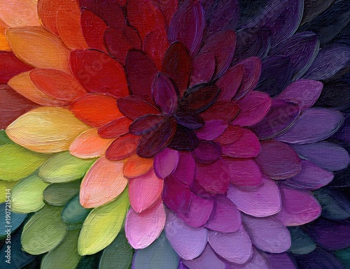 Wallpaper Mural A close-up of a floral design made of textured, colorful petals Torontodigital.ca