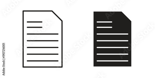 Documents icon Thin Collection. Editable Stroke. Suitable for Websites