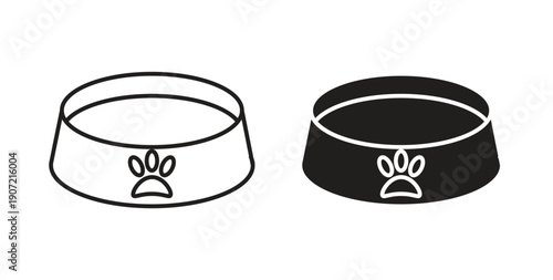 Dog food icon Thin Collection. Editable Stroke. Suitable for Websites