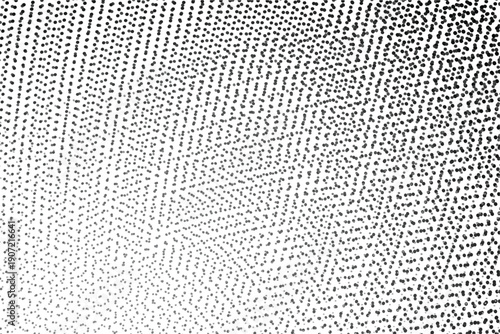 Abstract Black Halftone Dots Radial Gradient Pattern Monochrome Background