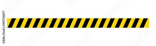 Yellow black diagonal warning stripe tape pattern safety caution border design element
