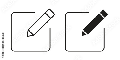 Edit text icon Thin Collection. Editable Stroke. Suitable for Websites