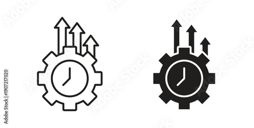 Efficiency icon Thin Collection. Editable Stroke. Suitable for Websites
