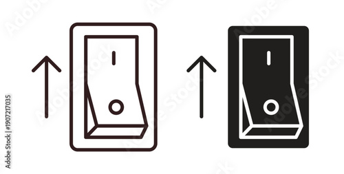 Electric switch icon Thin Collection. Editable Stroke. Suitable for Websites
