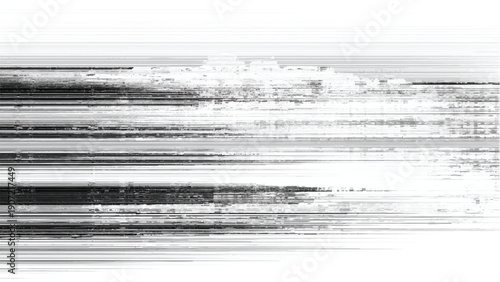 Glitchy digital distortion effect with horizontal lines