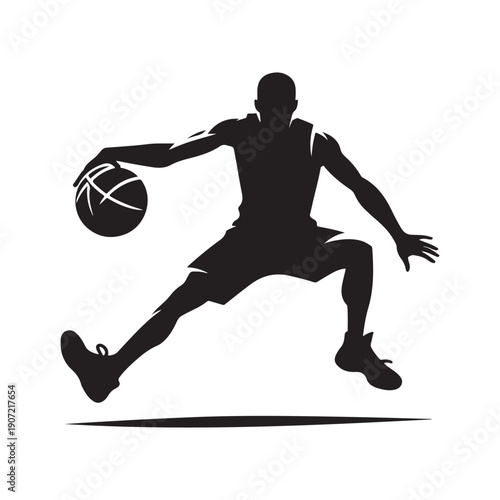 basketball crossover vector silhouette clip art logo design illustration.  abstract basketball icon collection