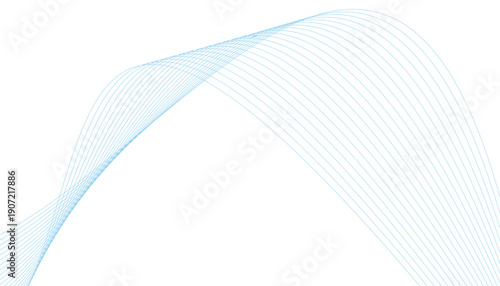 Abstract grey wave lines on transparent background. Dynamic waves. Vector Illustration. Technology abstract lines on white background.
