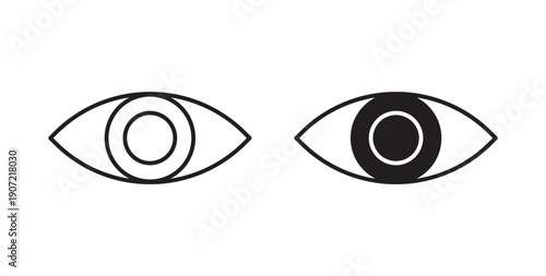 Eye icon Thin Collection. Editable Stroke. Suitable for Websites