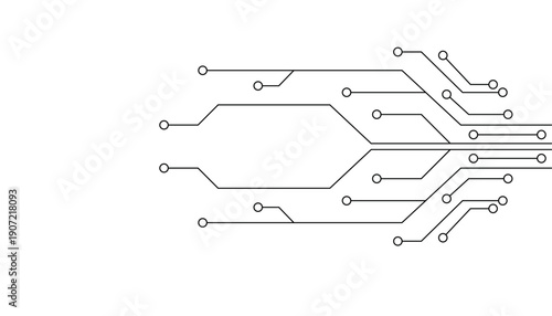Abstract futuristic circuit board Illustration, Circuit board with various technology elements. Circuit board pattern for technology background.