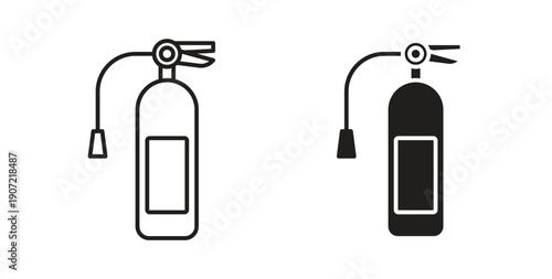 Fire extinguisher icon Thin Collection. Editable Stroke. Suitable for Websites