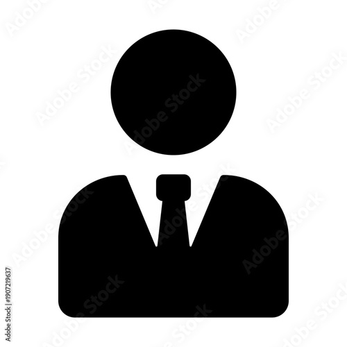ネクタイをつけたビジネスマンのアイコン