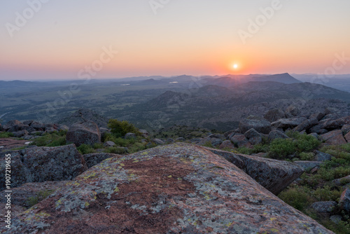 Sunset Over the Mountains in Lawton, OK