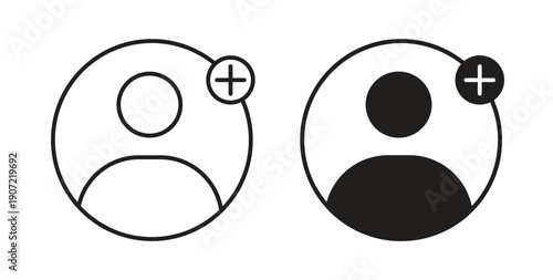 Follower icon Thin Collection. Editable Stroke. Suitable for Websites