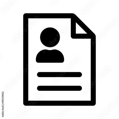 履歴書・応募書類のシルエットアイコン