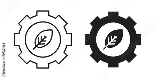 Green technology icon Thin Collection. Editable Stroke. Suitable for Websites