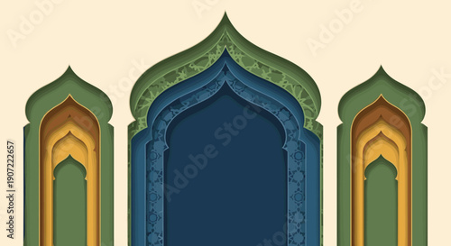 Ornament Ramadhan Flat Minimalist Vector Illustration