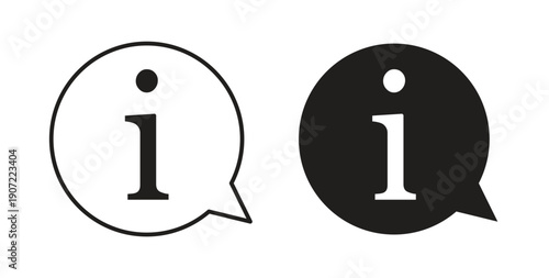 Information icon Thin Collection. Editable Stroke. Suitable for Websites