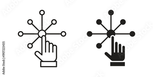 Interaction icon Thin Collection. Editable Stroke. Suitable for Websites