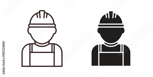 Labour icon Thin Collection. Editable Stroke. Suitable for Websites