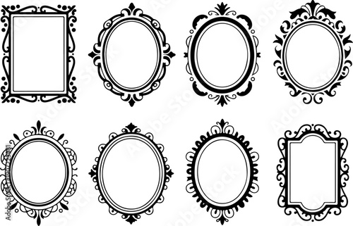 Elegant Vintage Ornamental Frame Collection Vector Set