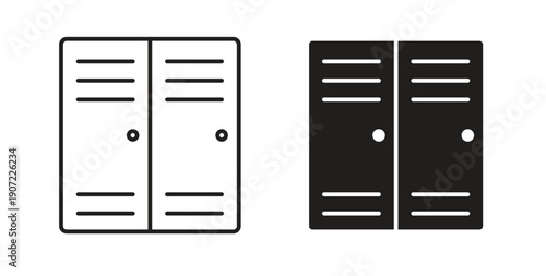 Locker icon Thin Collection. Editable Stroke. Suitable for Websites