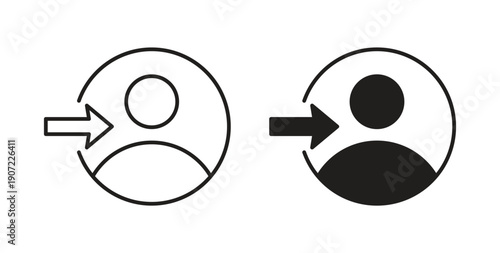 Login icon Thin Collection. Editable Stroke. Suitable for Websites