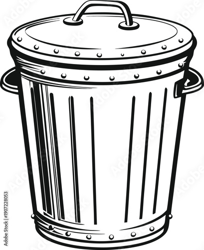 trash can vector illustration
