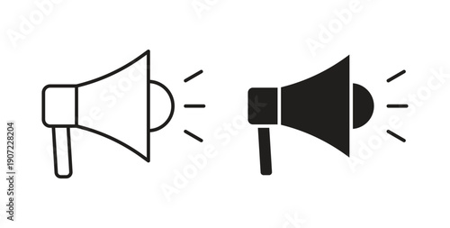 Megaphone icon Thin Collection. Editable Stroke. Suitable for Websites