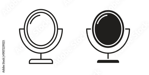 Mirror icon Thin Collection. Editable Stroke. Suitable for Websites