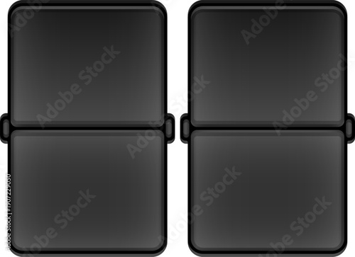 Flip score board. Realistic black panel mockup