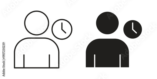 Office hours icon Thin Collection. Editable Stroke. Suitable for Websites