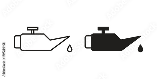 Oil can icon Thin Collection. Editable Stroke. Suitable for Websites