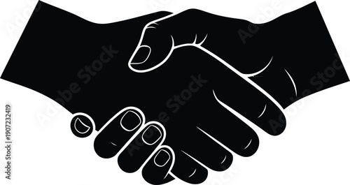 Handshake illustration for partnership and agreement