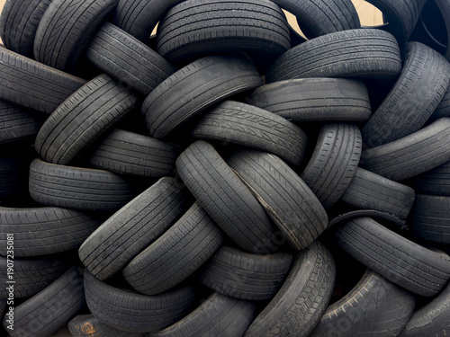 Trash Pile old used rubber tires