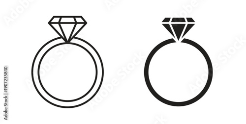 Ring icon Thin Collection. Editable Stroke. Suitable for Websites