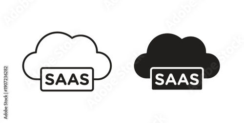 SaaS icon Thin Collection. Editable Stroke. Suitable for Websites
