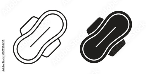 Sanitary pad icon Thin Collection. Editable Stroke. Suitable for Websites