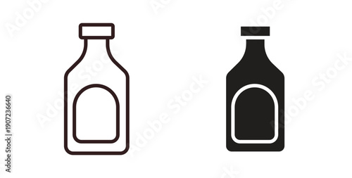 Sauce bottles icon Thin Collection. Editable Stroke. Suitable for Websites