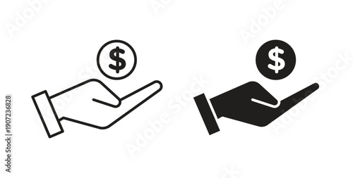 Saving icon Thin Collection. Editable Stroke. Suitable for Websites