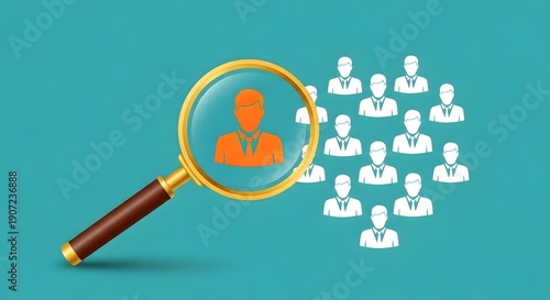 Human resources recruitment talent acquisition hiring process job search find candidate concept