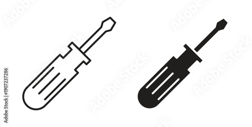 Screwdriver icon Thin Collection. Editable Stroke. Suitable for Websites
